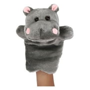 1PC Hippo Toy Plush Hand Puppet Story Telling Prop Role Play Accessory Party Favor for Parent Child Dark Grey