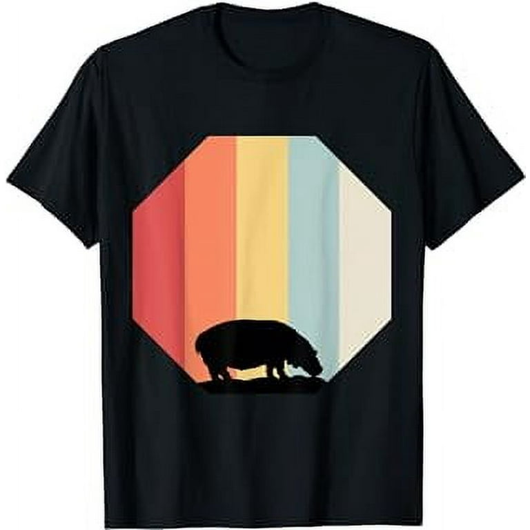 Hippo Shirt In Retro And Vintage 70'S And 80'S Style. Hippo Shirt In Retro And Vintage 70'S And 80'S Style.