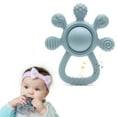 thumbnail image 1 of HippoBaby Silicone Gentle Rattle Easy Grip Soft Rudder Teether (Rudder - Blue), 1 of 14