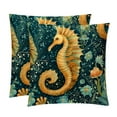 Hippocampus Covers with Unique Patterns, Set of 2 Decorative Throw