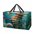 thumbnail image 1 of Hippocampus Large Capacity Reusable Beach Bag with Storage Bins and Shopping Basket - Foldable Oxford Cloth Tote for Beach, Pool, and Laundry, 1 of 7