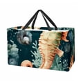 thumbnail image 1 of Hippocampus Large Capacity Reusable Foldable Oxford Cloth Tote Bag Cube Organizer Collapsible Bucket, 1 of 7