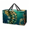 thumbnail image 1 of Hippocampus Large Reusable Foldable Oxford Cloth Shopping Bag with Collapsible Bucket, Storage Box, and Laundry Bag, 1 of 7