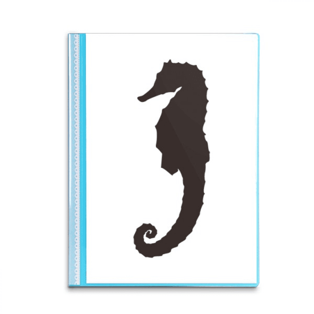 Drawing Pattern Protector Hippocampus Marine Life Black Pattern Book Sheet Protectors Portfolio ...