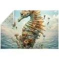 thumbnail image 1 of Hippocampus Polyester Right-Angle Floor Mat - Durable Entrance Door Carpet for Home and Office Use, 1 of 6