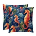 thumbnail image 1 of Hippocampus Velvet Throw Pillow Covers Inserts in 16x16, 18x18, and 20x20 Inches - Set of 2 - Unique Patterns for Throw Pillow Covers for All Occasions, 1 of 6