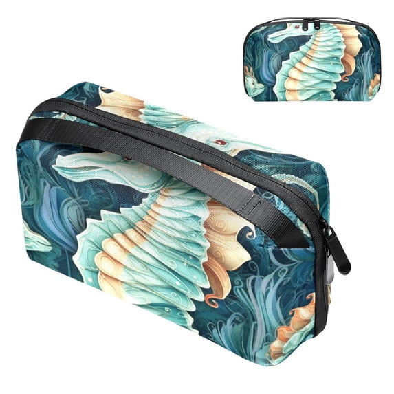 Hippocampus Waterproof Oxford Cloth Storage Box for Hard Drive Bags, Power Cord Box Organizer, Cord Box Organizer - 5.9x9.44x3.14 in.