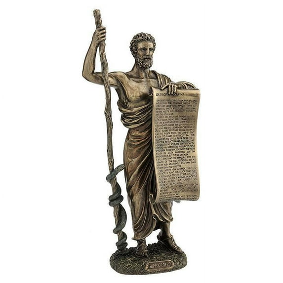 Hippocrates Of Cos Holding Hippocratic Oath - Myth & Legend Sculpture