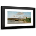 thumbnail image 1 of Hippolyte Camille Delpy 18x12 Black Modern Framed Museum Art Print Titled - Edge of the Seine in Rangifort, in the Morning, 1 of 5