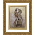 thumbnail image 1 of Hippolyte Dominique Berteaux 12x14 Gold Ornate Wood Frame and Double Matted Museum Art Print Titled - Study for Mystical Brittany (1906), 1 of 4