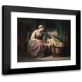 thumbnail image 1 of Hippolyte Dominique Holfeld 17x15 Black Modern Framed Museum Art Print Titled - Sweet Dreams (1861), 1 of 5