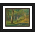 thumbnail image 1 of Hippolyte Petitjean 18x14 Black Ornate Wood Framed Double Matted Museum Art Print Titled - Undergrowth (1890), 1 of 5