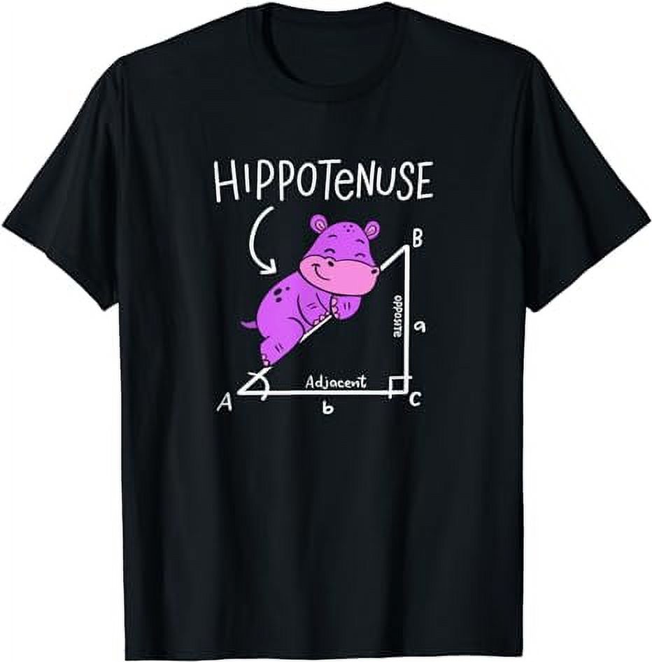 Hippopotamus Geometry Funny Math Lover Hypotenuse Costume TShirt