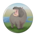 thumbnail image 1 of Hippopotamus Goes Roar Pinback Button Pin, 1 of 4