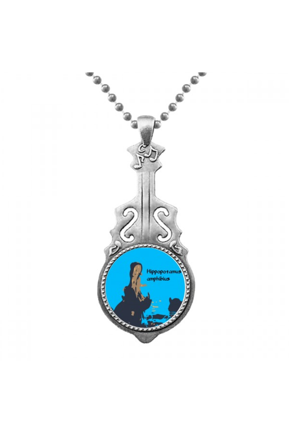 Hippopotamus Large Freshwater Pendant Jewelry Music Guitar Torque Hangtag