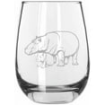 thumbnail image 1 of Hippopotamus with Baby Zoo Animal Themed Etched 15.25oz Libbey Stemless Wine Glass, 1 of 1