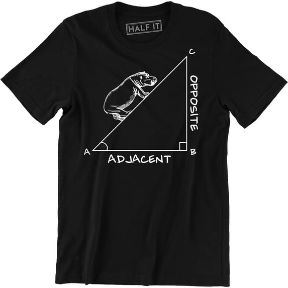 Hippotenuse Adjacent Opposite Triangle Geometry Math Men's T-Shirt