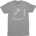thumbnail image 1 of Hippotenuse Adjacent Opposite Triangle Geometry Math Men's T-Shirt, 1 of 4