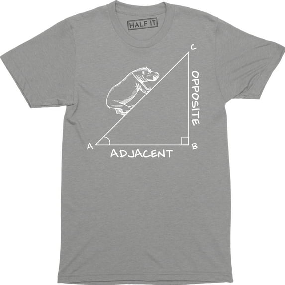 Hippotenuse Adjacent Opposite Triangle Geometry Math Men's T-Shirt