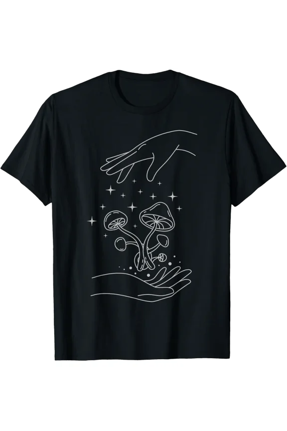 Hippy Mushroom Trippy Boho Witch Esoteric T-Shirt Size S-5XL