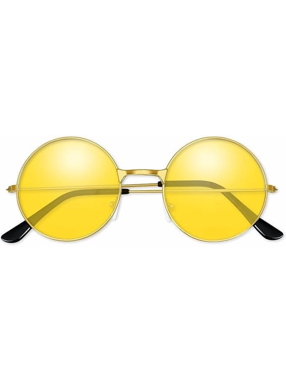 Hippy Specs Sunglasses, Retro Rave Glasses Round Novelty Festival Sunglasses 60's 70's Style Glasses Circle Glasses