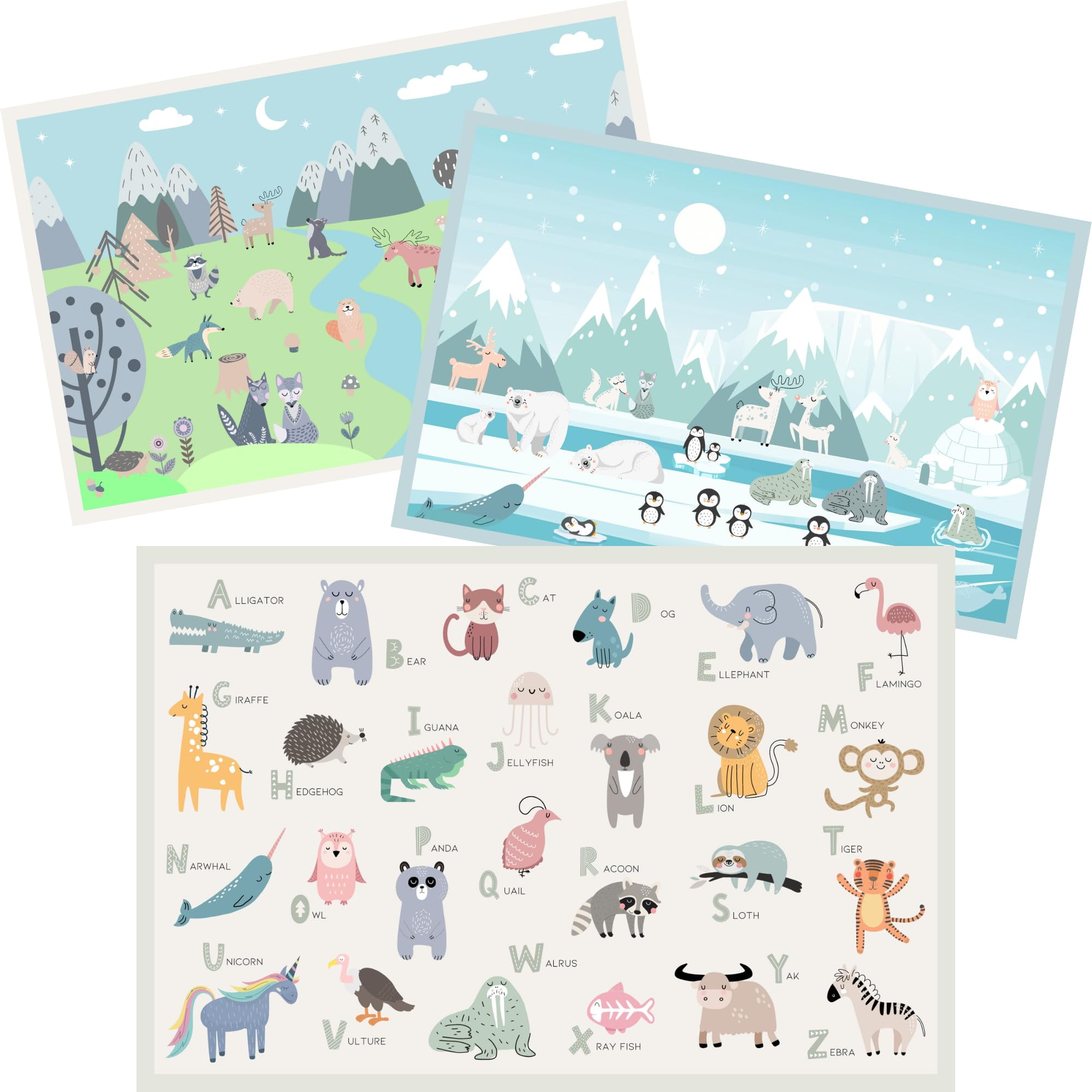 Hippypotamus Disposable Placemats Baby Pack of 45 BPA Free Table