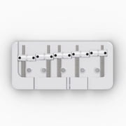 Hipshot 5-String "B" Aluminum Bass Bridge, CHROME - .750" 19MM STRING SPACING