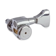 Hipshot 6GLO Grip-Lock Locking Guitar Tuning Machines 3+3 - Universal Mounting Plate UMP included - Chrome