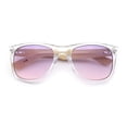 thumbnail image 1 of Hipster Bamboo Wood Arm Rectangle Clear Horn Rim Plastic Sunglasses Clear - Purple Pink, 1 of 8