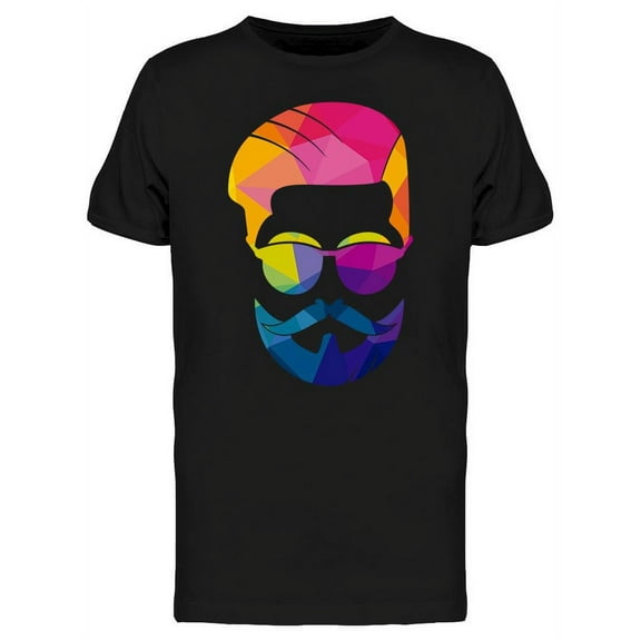 Hipster Bearded Man Design T-Shirt Men -Image by Shutterstock, Male x-Large