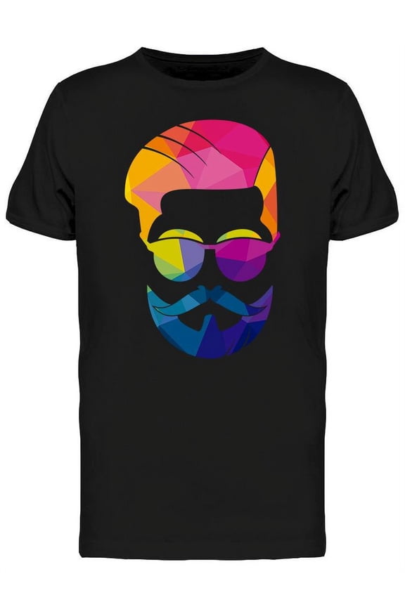 Hipster Bearded Man Design T-Shirt Men -Image by Shutterstock, Male x-Large
