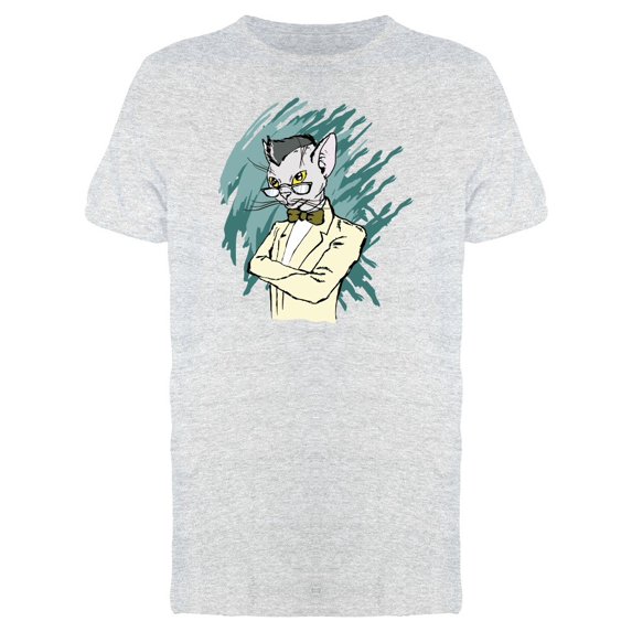 Hipster Cat Arms Crossed Tee Men's -Image by Shutterstock