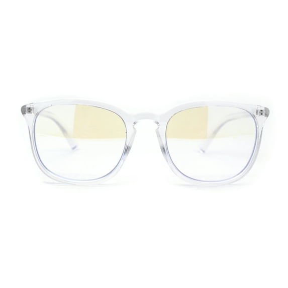 Hipster Classic Keyhole Plastic Horn Rim Blue Light Flitering Computer Glasses Clear