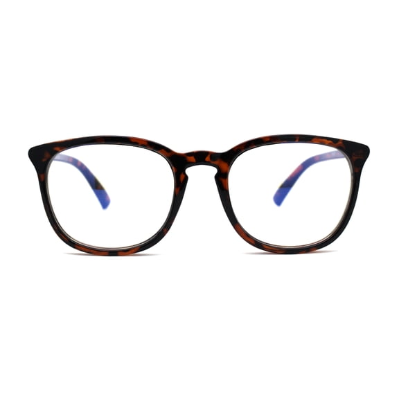 Hipster Classic Keyhole Plastic Horn Rim Blue Light Flitering Computer Glasses Tortoise