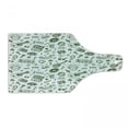 thumbnail image 1 of Hipster Cutting Board, Hand Drawn Nostalgic Fun Dance Disco Theme Various Musical Instruments, Tempered Glass Cutting and Serving Board, Wine Bottle Shape, Olive Green and White, by Ambesonne, 1 of 1