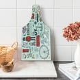 thumbnail image 1 of Hipster Cutting Board, I Love London Double Decker Bus Telephone Booth Cab Crown of United Kingdom Big Ben, Tempered Glass Cutting and Serving Board, Wine Bottle Shape, Multicolor, by Ambesonne, 1 of 1