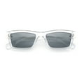 thumbnail image 1 of Hipster Dad Fashion Narrow Rectangle Thick Plastic Horn Rim Sunglasses Clear - Black, 1 of 8