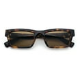 thumbnail image 1 of Hipster Dad Fashion Narrow Rectangle Thick Plastic Horn Rim Sunglasses Tortoise - Brown, 1 of 6