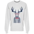 thumbnail image 1 of Hipster Deer Sketch Sweatshirt Men -Image by Shutterstock, Male XX-Large, 1 of 2
