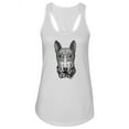 thumbnail image 1 of Hipster Dog Portrait Racerback Tank Women -Image by Shutterstock, Female Small, 1 of 4