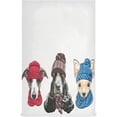 thumbnail image 1 of Hipster Dogs Winter Dish Towels Set of 6, Knitted Hats Scarves Washable Tea Towels Dishcloths Lint-Free 18x28 Inch Fast Drying for Kitchen Restaurant Bar Clean, 1 of 7