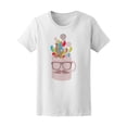 thumbnail image 1 of Hipster Doodle Cup With Mustache Tee Women's -Image by Shutterstock, 1 of 2