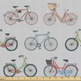 thumbnail image 1 of Ambesonne Hipster Fabric by the Yard Upholstery, Sketch Fun Bicycles, 5 Yards, Multicolor, 1 of 4