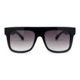 thumbnail image 1 of Hipster Flat Top Horn Rim Thick Plastic Rectangular Sunglasses Black - Smoke, 1 of 4