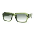 thumbnail image 1 of Hipster Gentlemens Beveled Rectangle Fashion Plastic Sunglasses All Green, 1 of 4