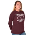 thumbnail image 1 of Funny Cool Hipster Grandma Joke Women's Long Sleeve T Shirt Brisco Brands X, 1 of 6