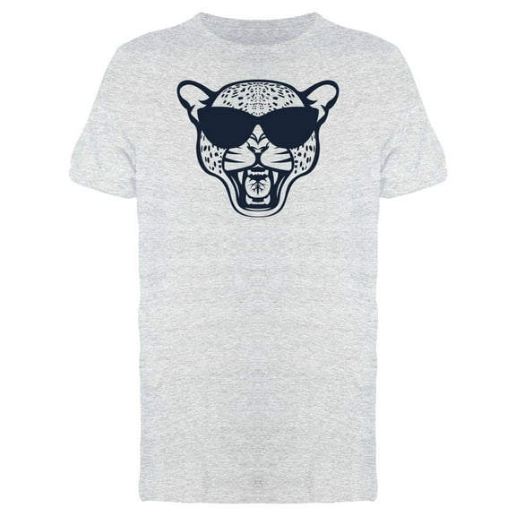 Hipster Glasses Leopard Head T-Shirt Men -Image by Shutterstock, Male Medium