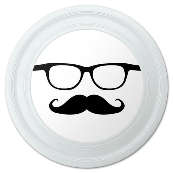 Hipster Glasses Mustache Novelty 9" Flying Disc
