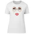 thumbnail image 1 of Hipster Glasses Womans Face Tee Men's -Image by Shutterstock, 1 of 2