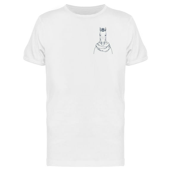 Hipster Horse Cool Sketch T-Shirt Men -Image by Shutterstock, Male Medium